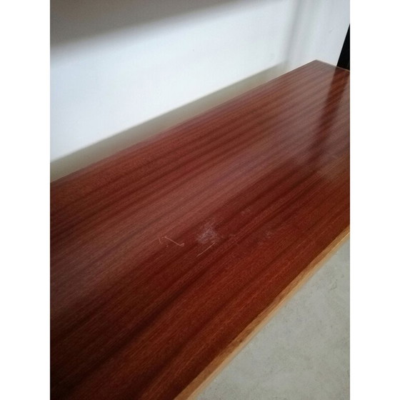 Image 1 of Paire de bibliothèques vintage avec structure en fer et nid d'abeille en bois, Italie 1960