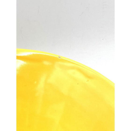 Image 1 of Vase conique vintage en céramique jaune, Italie 1980