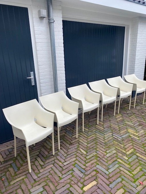 6x X Kartell Dr. No Chairs Wash White