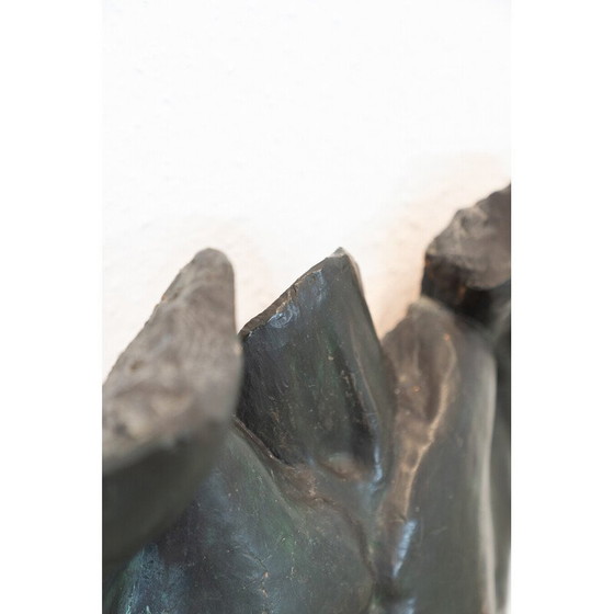 Image 1 of Buste vintage "Force et fragilité" en terre cuite et fer par Raffaello Romanelli, Italie 1980