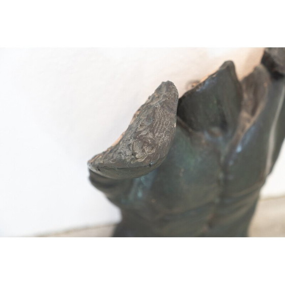 Image 1 of Buste vintage "Force et fragilité" en terre cuite et fer par Raffaello Romanelli, Italie 1980