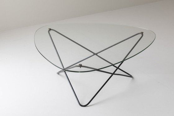 Image 1 of Table basse en forme de diamant de Florent Lasbleiz fabriquée par Airborne France en 1954.