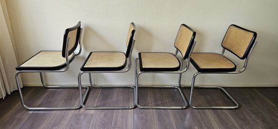 Image 1 of 4 chaises de salle à manger Cesca Marcel Breuer