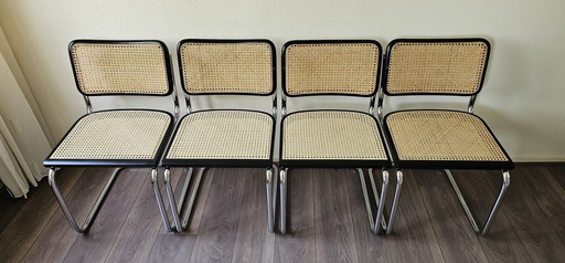 4 chaises de salle à manger Cesca Marcel Breuer