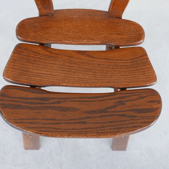 Image 1 of Ensemble de 4 chaises de salle à manger en bois du milieu du siècle, Hollande, années 1970