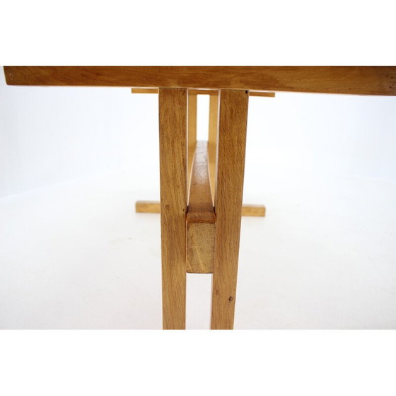 Image 1 of Table basse vintage en bois de chêne massif, Danemark années 1960