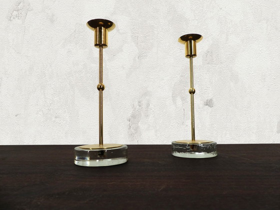 Image 1 of 2 Bougeoirs Scandinaves Gunnar Ander Pour Ystad Metall 1960