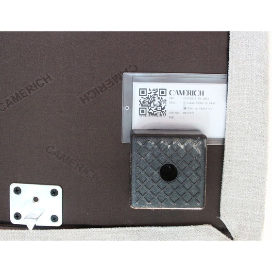 Image 1 of Pouf vintage Casa en bois de bouleau et tissu par Camerich