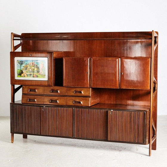 Image 1 of Buffet vintage en bois de rose de Silvio Cavatorta, Italie, années 1960