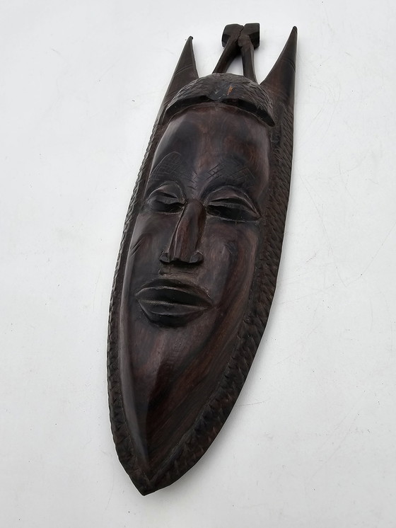 Image 1 of Masque Africain Ancien En Bois