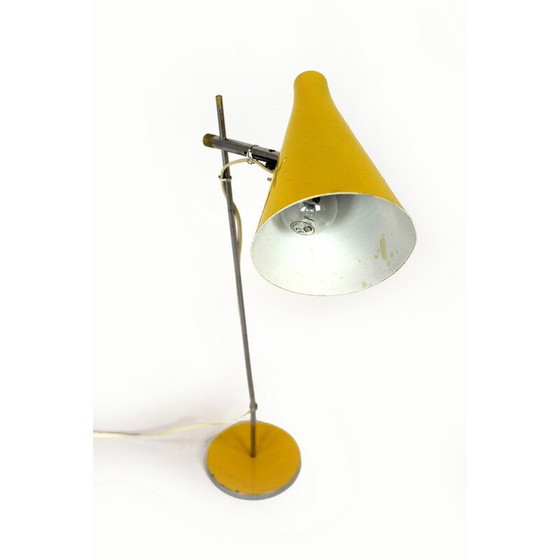 Image 1 of Lampe de bureau jaune vintage par Josef Hurka pour Lidokov, 1970