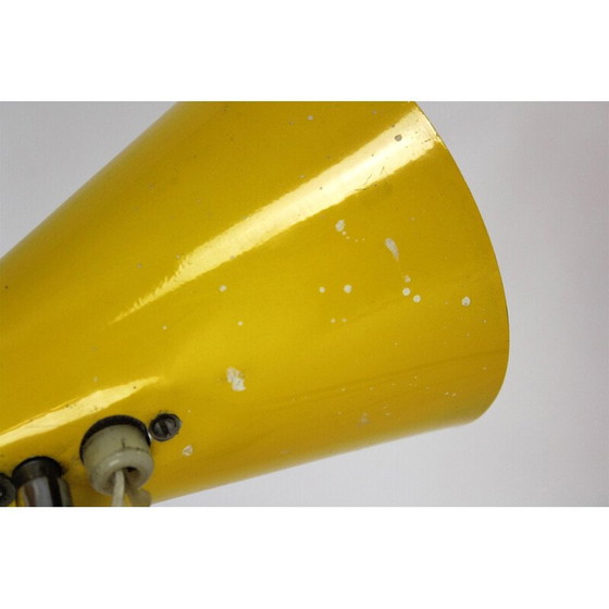 Image 1 of Lampe de bureau jaune vintage par Josef Hurka pour Lidokov, 1970