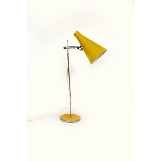Image 1 of Lampe de bureau jaune vintage par Josef Hurka pour Lidokov, 1970