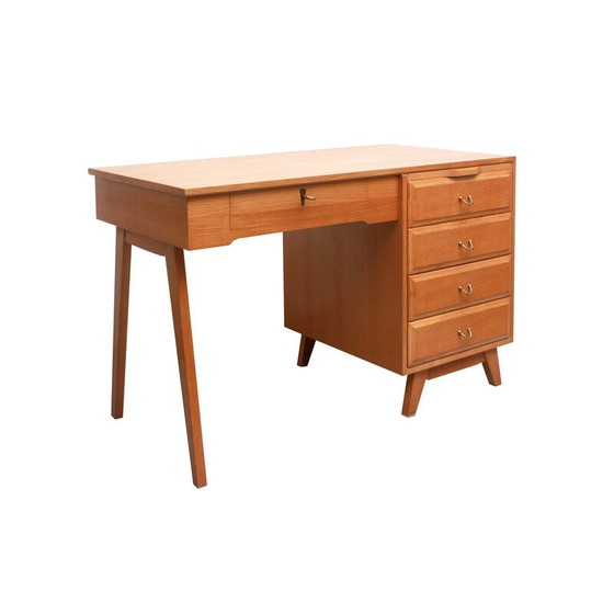 Image 1 of Bureau de dame vintage en bois de frêne, années 1950