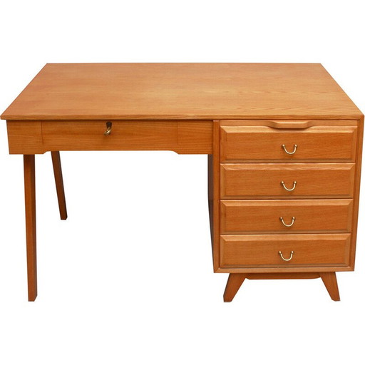 Bureau de dame vintage en bois de frêne, années 1950