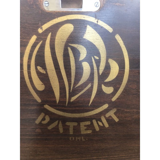 Image 1 of Table d'école vintage en bois de hêtre, Tchécoslovaquie 1940