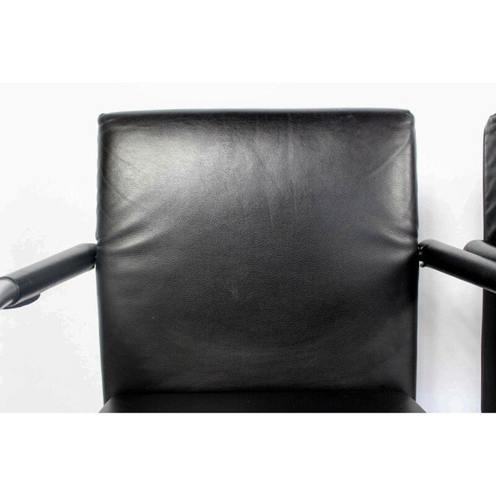 Image 1 of Ensemble de 6 chaises en cuir vintage par Antonio Citterio pour Vitra