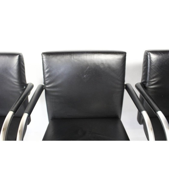 Image 1 of Ensemble de 6 chaises en cuir vintage par Antonio Citterio pour Vitra