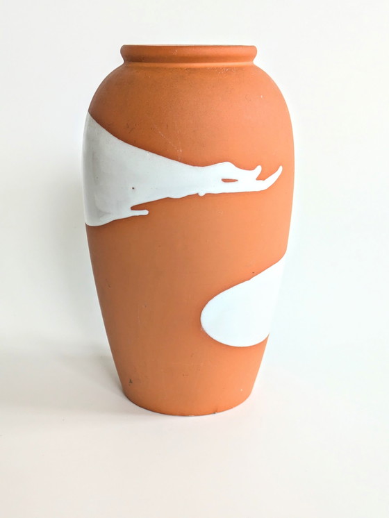 Image 1 of Vase Scheurich | Modèle 244-22 | 1980's Allemagne de l'Ouest Poterie