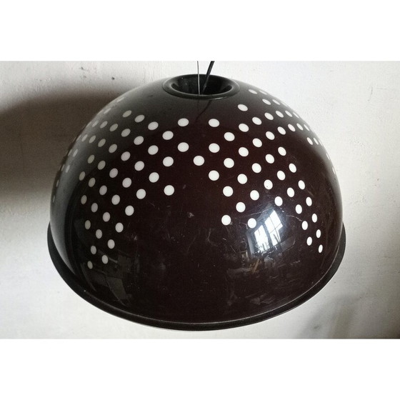 Image 1 of Lampe suspendue vintage marron pour Artemide, Italie, années 1970