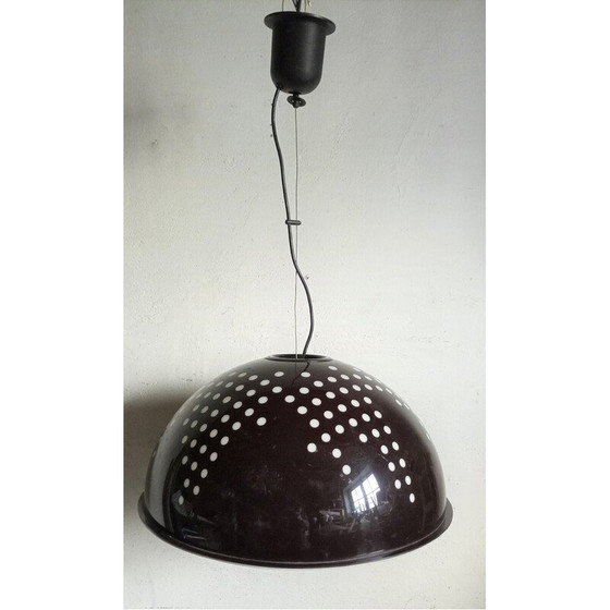 Image 1 of Lampe suspendue vintage marron pour Artemide, Italie, années 1970