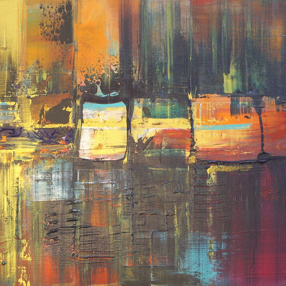 Image 1 of Peinture "Le silence est d'or" 50Cm X 100Cm