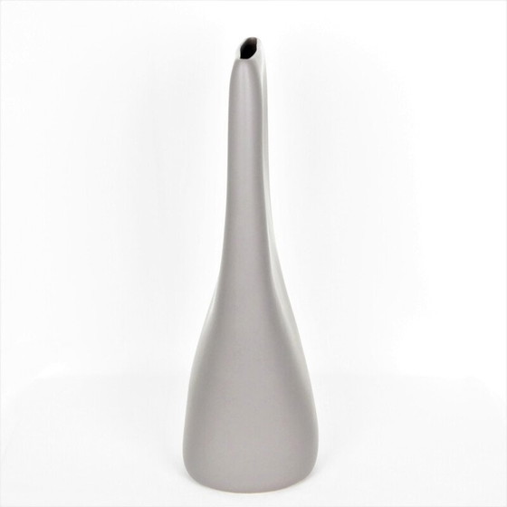 Image 1 of Vase sculptural vintage en céramique beige par Aza, 1980