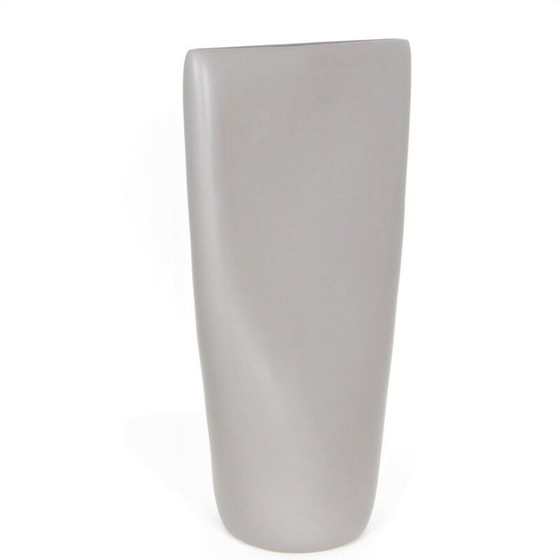 Image 1 of Vase sculptural vintage en céramique beige par Aza, 1980