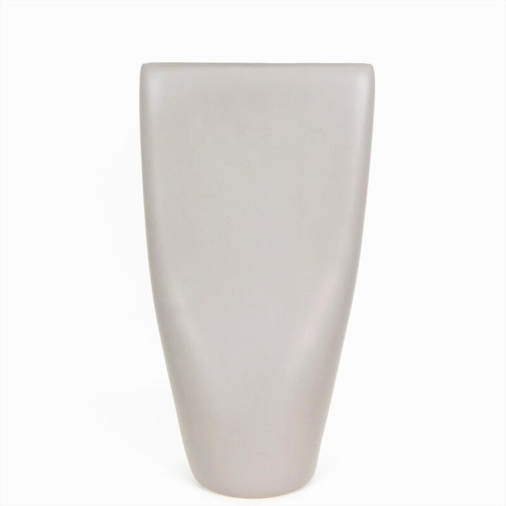 Image 1 of Vase sculptural vintage en céramique beige par Aza, 1980