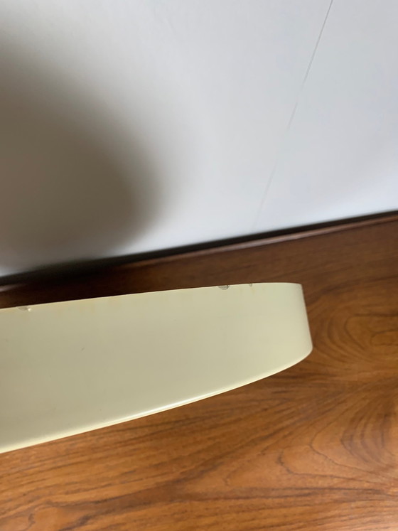 Image 1 of Miroir rond en plastique vintage, 1980, couleur crème