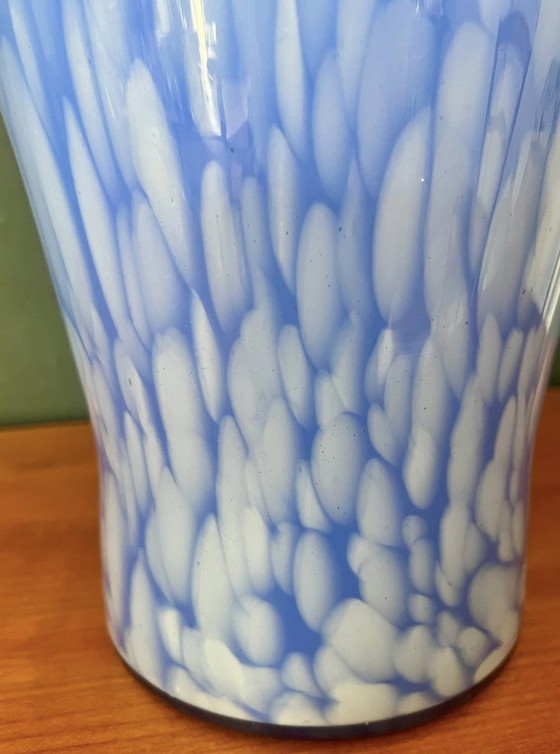 Image 1 of Vase Français Bleu De La Manufacture De Clichy Du Milieu Du Siècle