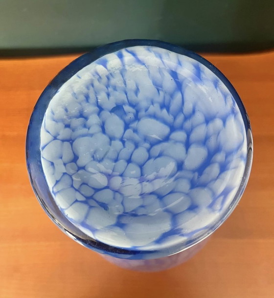 Image 1 of Vase Français Bleu De La Manufacture De Clichy Du Milieu Du Siècle