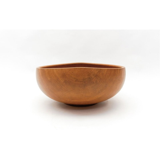 Image 1 of Bol en chêne vintage par K. Weichselbaum, Allemagne 1999