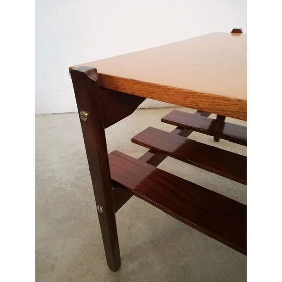 Image 1 of Table basse scandinave vintage en teck et chêne, 1960