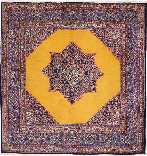 Tapis persan original noué à la main Moud 210 X 206 cm Top condition