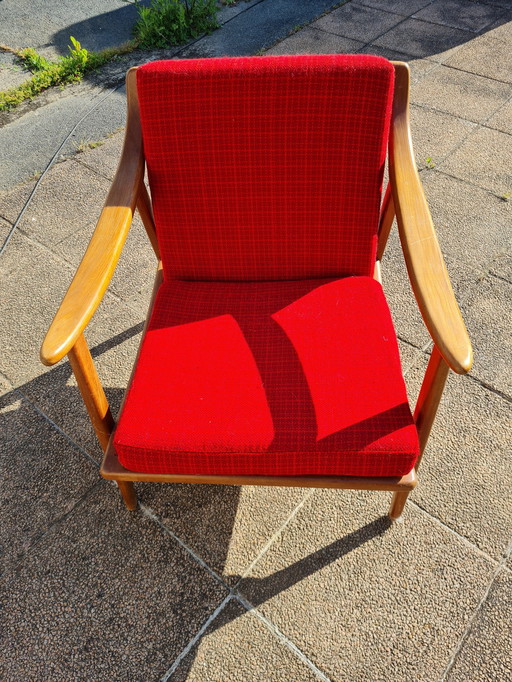 Fauteuil Scandinave En Teck, Années 1960