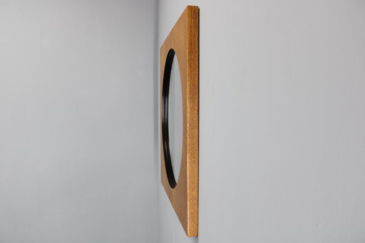 1970S Grand miroir carré en chêne, 20Items Available