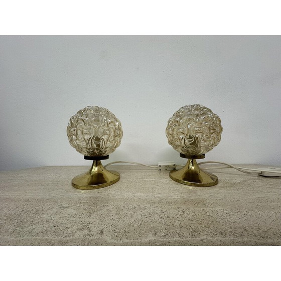 Image 1 of Paire de lampes de table à bulles vintage par Helena Tynell, 1970