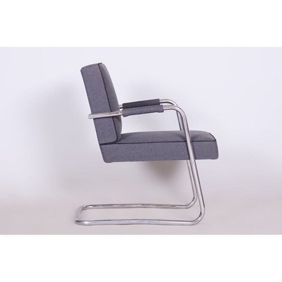 Image 1 of Fauteuil Bauhaus vintage en acier chromé par Karel Josef Říha pour F. Bobek, Tchécoslovaquie 1930