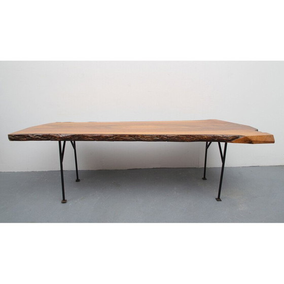 Image 1 of Table basse vintage en noyer, Allemagne 1950