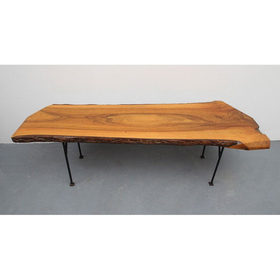 Image 1 of Table basse vintage en noyer, Allemagne 1950
