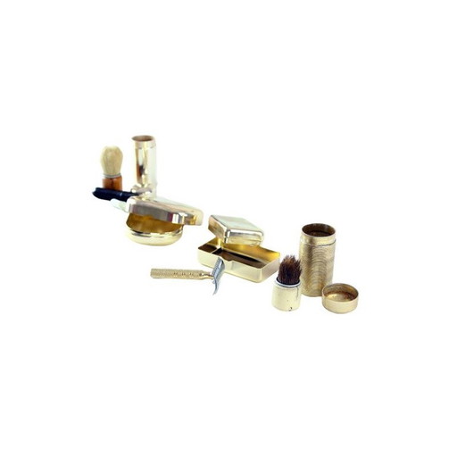 Barbier vintage en laiton, Tchécoslovaquie 1950