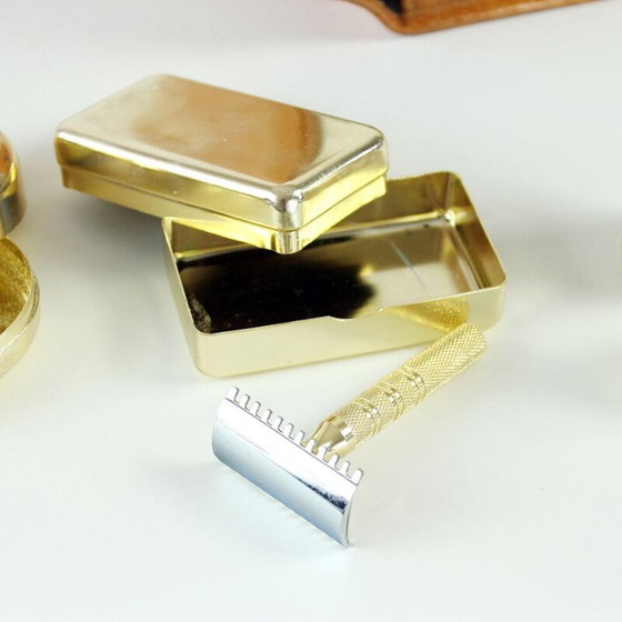 Image 1 of Barbier vintage en laiton, Tchécoslovaquie 1950