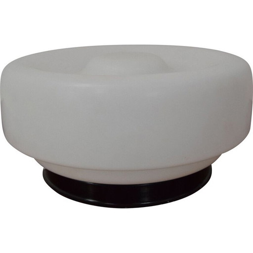 Applique du milieu du siècle en verre laiteux et métal, Tchécoslovaquie, années 1970