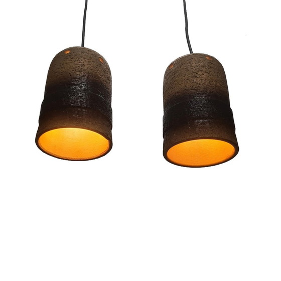 Image 1 of Lampes suspendues vintage en céramique de l'Allemagne de l'Ouest, 1970
