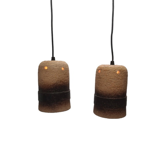 Image 1 of Lampes suspendues vintage en céramique de l'Allemagne de l'Ouest, 1970