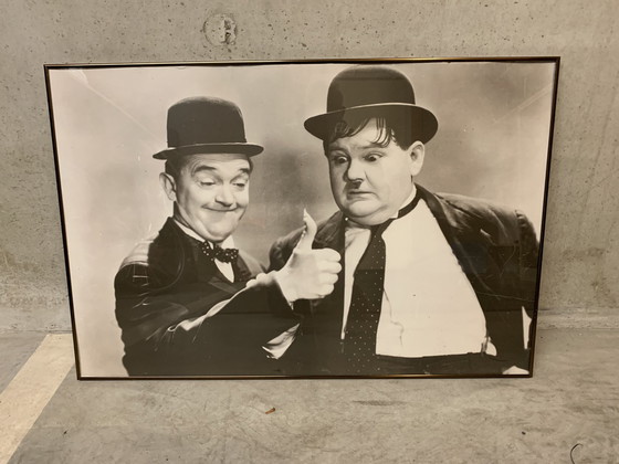 Image 1 of Affiche Laurel et Hardy 1960 encadrée