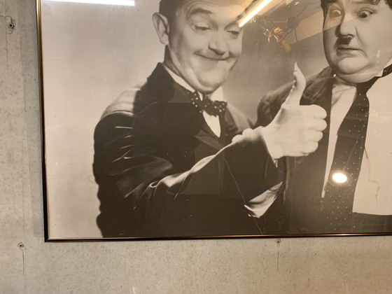 Image 1 of Affiche Laurel et Hardy 1960 encadrée