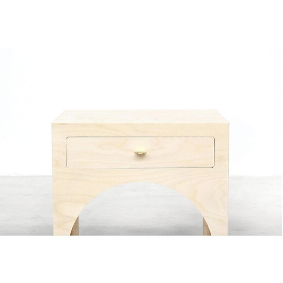 Image 1 of Paire de tables de nuit en laiton vintage par Yuzo Bachmann pour Atelier Bachmann, Allemagne