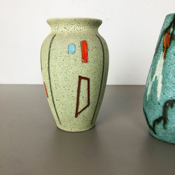 Image 1 of Paire de vases en céramique vintage pour Scheurich, Allemagne 1960